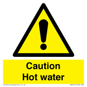 Caution Hot water